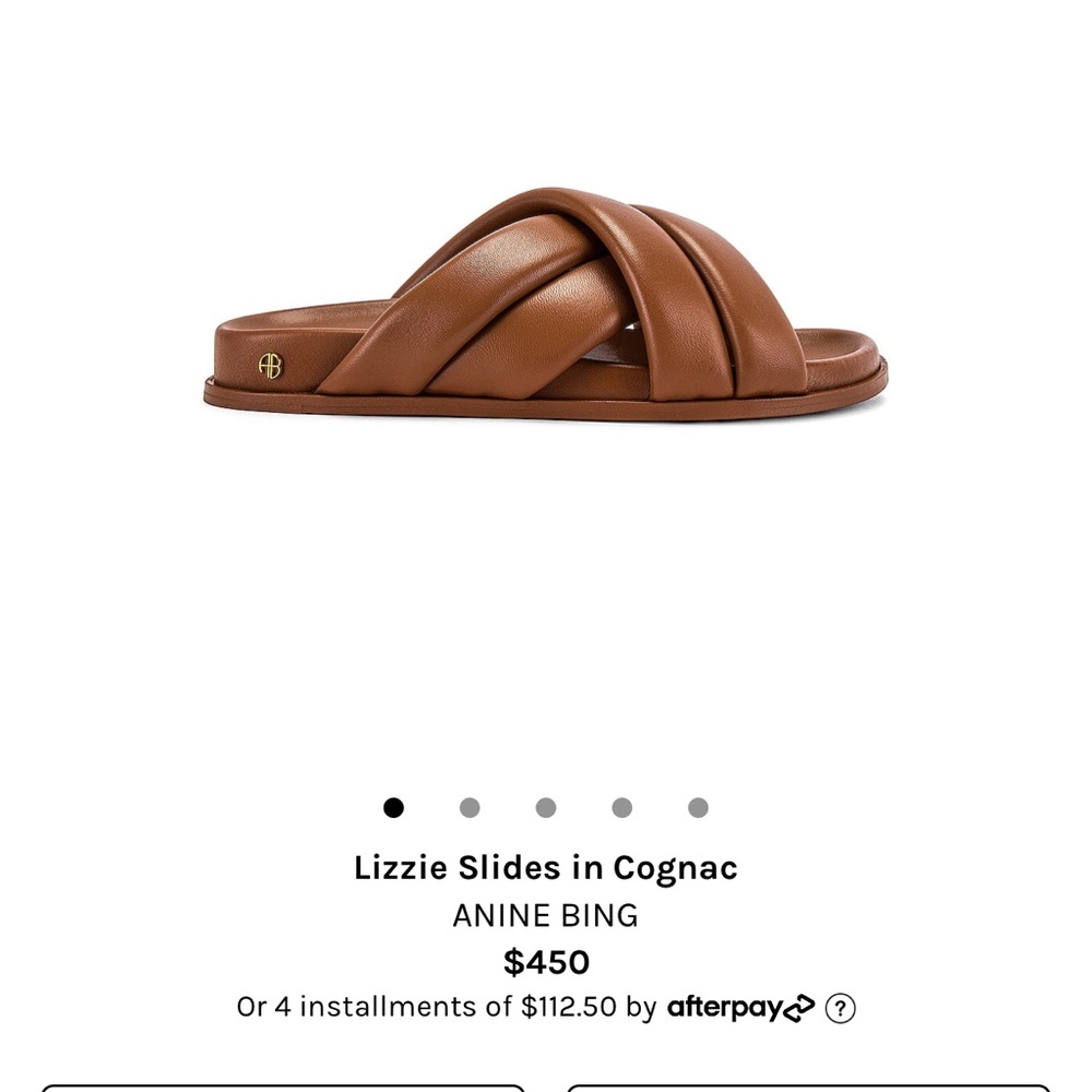 Lizzie slides in cognac size 37